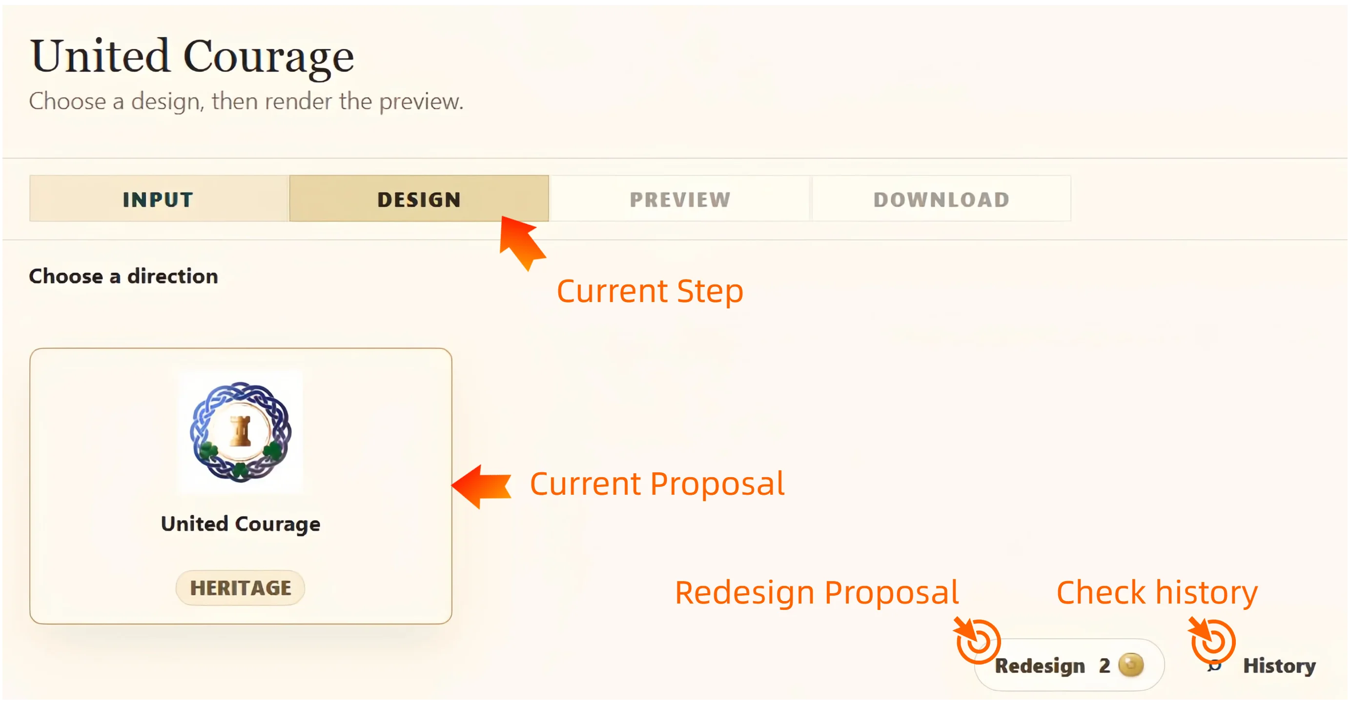 Generate a family crest design direction | Emblecraft