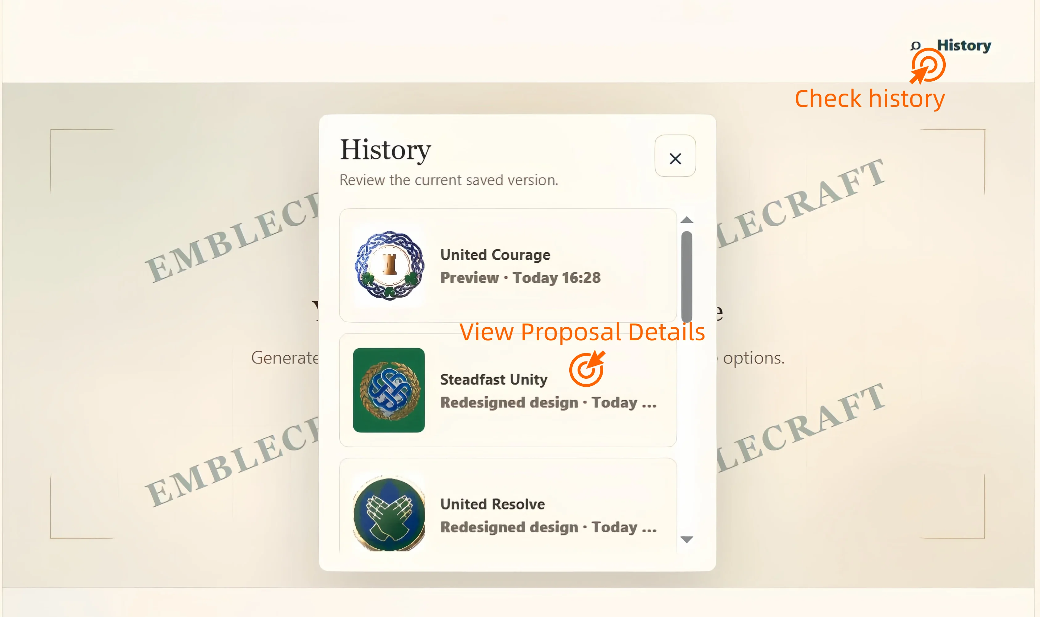 Review the rendered family crest preview | Emblecraft