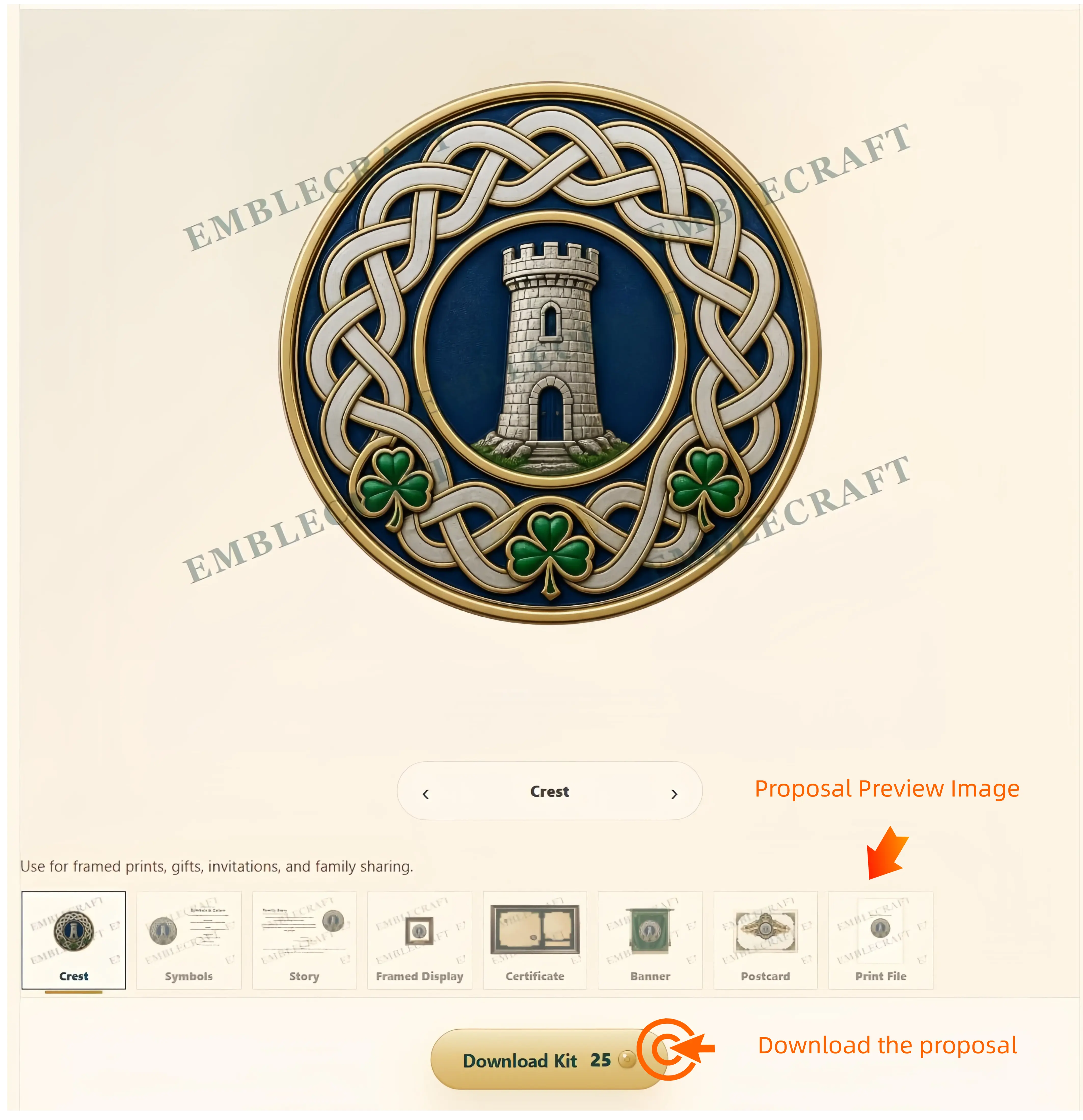 Render a family crest preview | Emblecraft