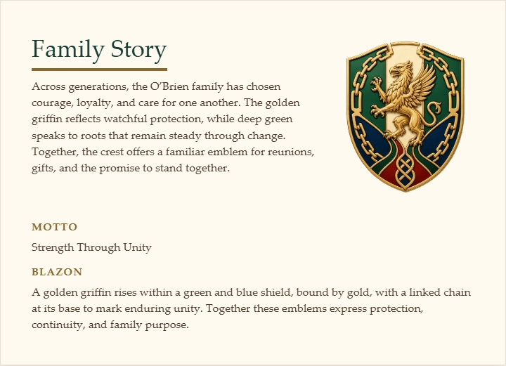 Family Story family crest kit file