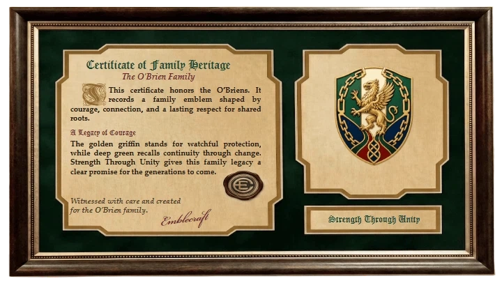 Certificate family crest kit file