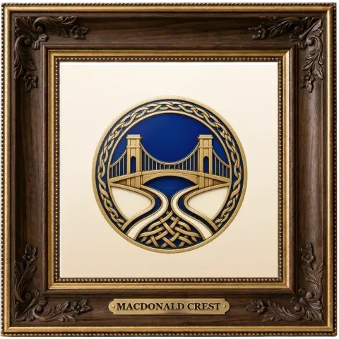 MacDonald framed crest display