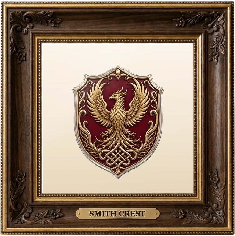Smith framed crest display