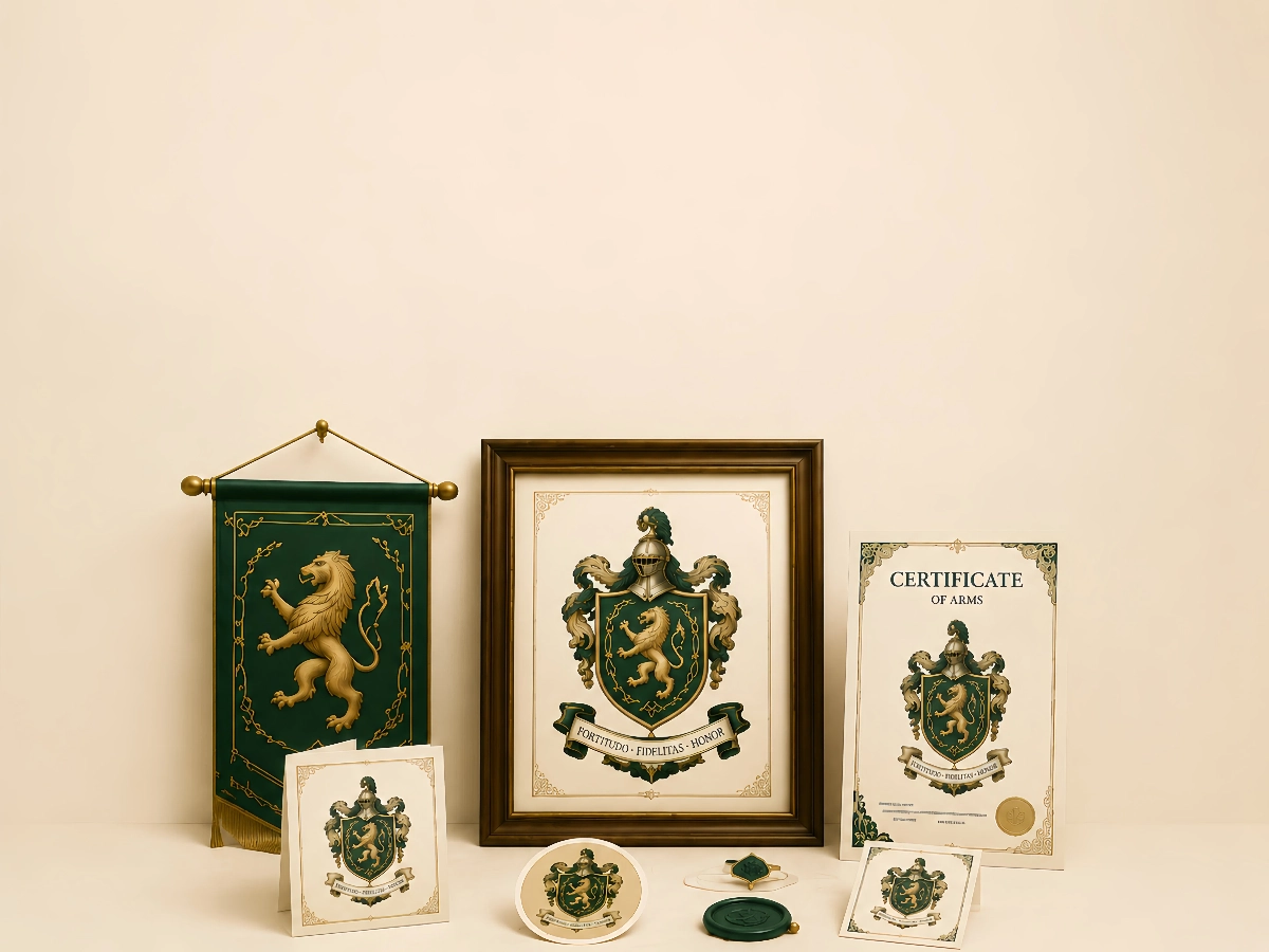 Complete family crest kit example